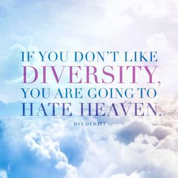 If you don't like diversity, you are going to hate Heaven.