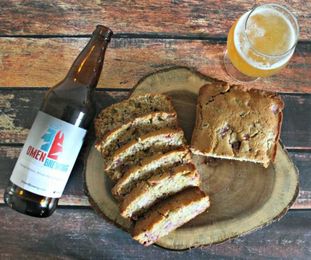 Strawberry Rhubarb Wheat Ale Loaf ~ Chews and Brews