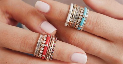 This Modern Jewelry Trend Is The Coolest Way To Add Color To Your Outfits