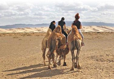 Three girls and a Mongolian hot-pot