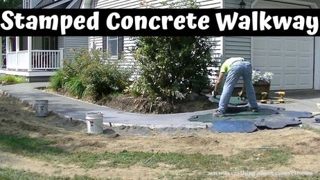 How I Stamp A Concrete Walkway