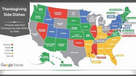 The Most Searched Side Dish By State.  What's Up With Iowa?