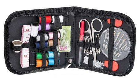An inexpensive home sewing kit for repairing clothes