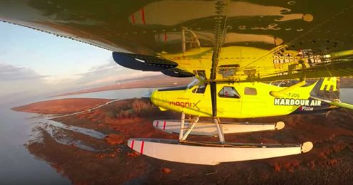 Watch a revamped, all-electric plane take off and land on a river