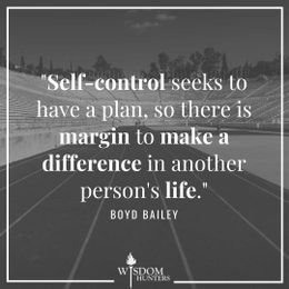 Self Control To Finish Well