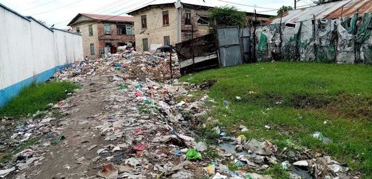 Neglected place where poor sanitation poses health risks