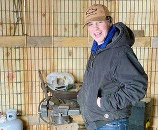 Teenager dabbles in blacksmithing