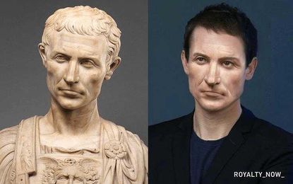 Portraits and statues digitally repainted to bring ancient royalty to life
