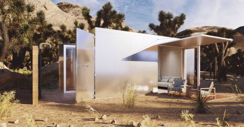 A luxury shipping container home designed for fire-prone areas