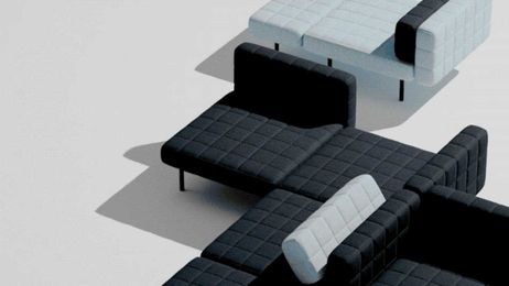 See Bjarke Ingels Group’s first couch. It’s like a building you sit on
