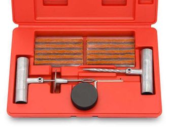 I like this tire repair kit much more than the cheap plastic version