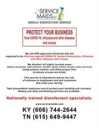 Service Maids. Disinfecting Services