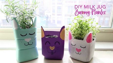 Milk Jug Planter Is a Great Spring Craft for Kids