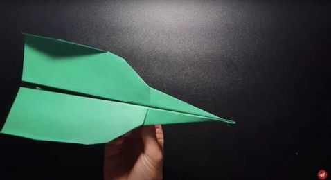 Learn to make a paper airplane that flies far