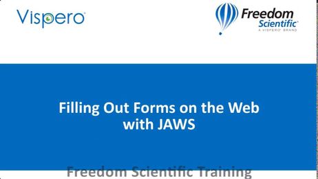Filling Out Forms with JAWS