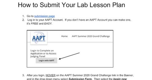 How to Submit Your Lab Lesson Plan