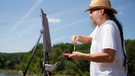 Favorite place to paint: On the river