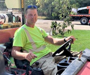 Aaron Semmler senior maintenance worker Parks Dept.