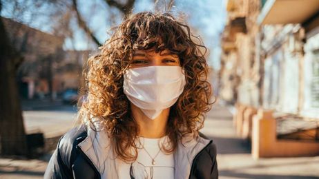 Wearing a Mask with Psoriasis on the Face