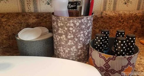 DIY Upcycled Tin Can Organizers