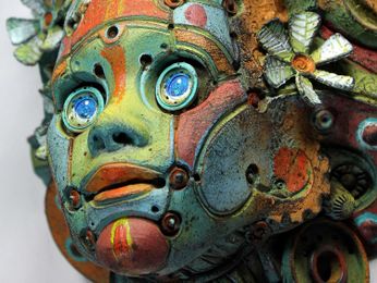 Artist's Retro-Futuristic Sculptures Are Made From Reclaimed Everyday Objects