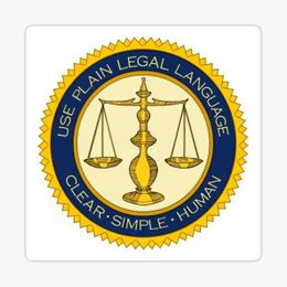 'Don't talk like a lawyer: be human' Sticker by Cheryl Stephens