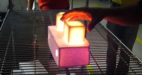 You can pick up a space shuttle thermal tile right out of the furnace