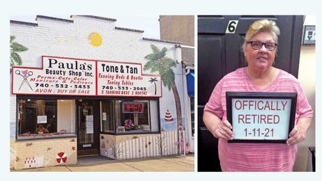 Hanging up her shears
