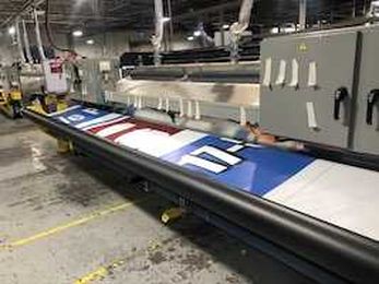 How a vinyl billboard ad gets printed.
