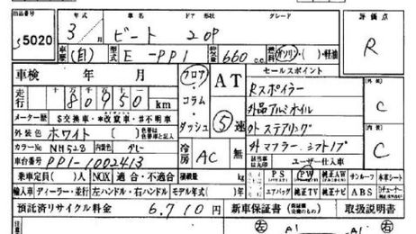 How To Read Japanese Auction Car Condition Grades And Inspection Reports