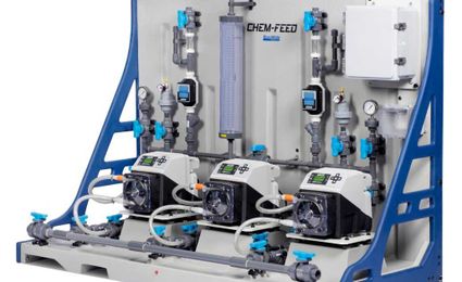 Chemical feed skid system. 