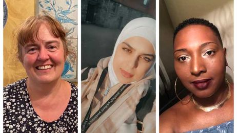 Mini library set up by parents working to build bridges across cultures