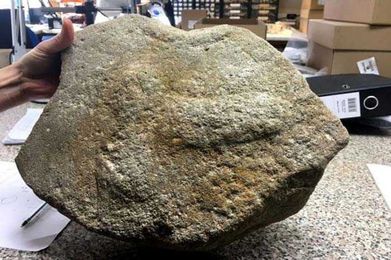 Rare Ancient Millstone Found Decorated With A Roman Phallus Carving