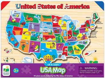 The Learning Journey Lift & Learn USA Map Puzzle $6 + Free Store Pickup