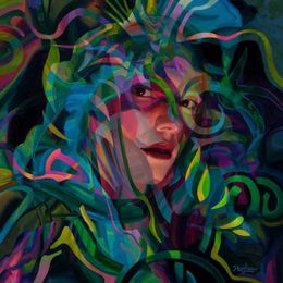 Ethereal, rainbow paintings by Primary Hughes that show hidden human depths