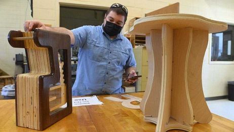 CNC router helps Bubbler students learn woodworking hands-on remotely