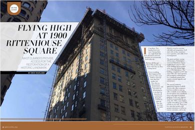 SA Magazine features giant Superior Scaffold mast climber!