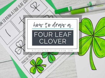 How to Draw a Four Leaf Clover