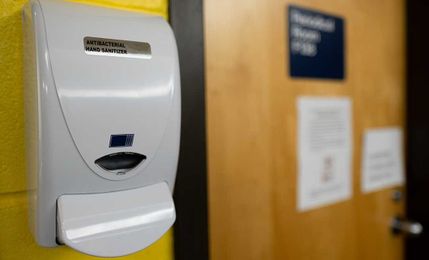 Wireless sensors track sanitizer use, optimize replacement and refill operations