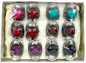 Wholesale Jewel Brights Rings by the Dozen
