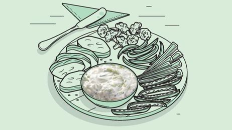 Choose a Healthier Dip for Your Crudités Platter