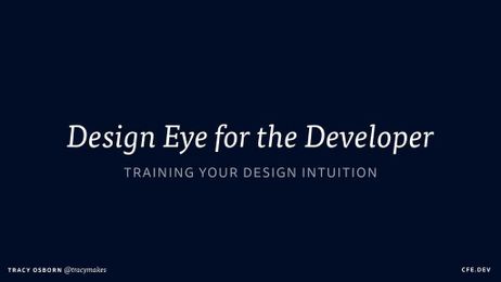 Design Eye for the Developer