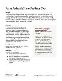 HEART Humane Education: Farm Animals Have Feelings Too