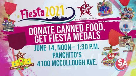 Want a KSAT Fiesta medal? Donate canned food and it can be yours