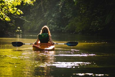 All about inflatable kayaks, according to a local sporting-goods shop