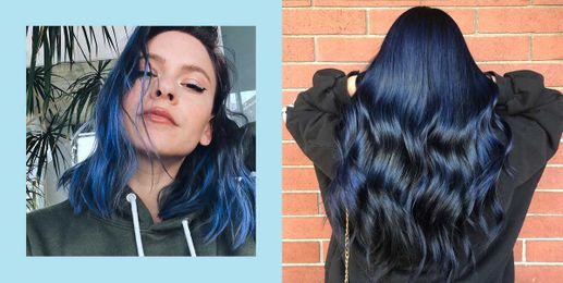 Good Luck *Not* Dyeing Your Hair After Seeing These Blue-Black Shade Ideas