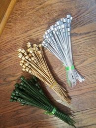 Plastic rose stems for preserved roses and acrylic rose boxes