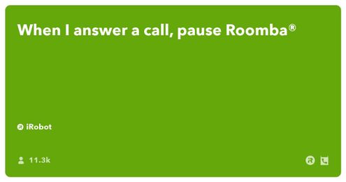 When I answer a call, pause Roomba®