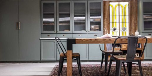 This Once-Unfinished Brooklyn Basement Is Now a Speakeasy-Style Workspace