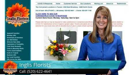 Inglis Florists Tucson Excellent 5 Star Review by Ben B.